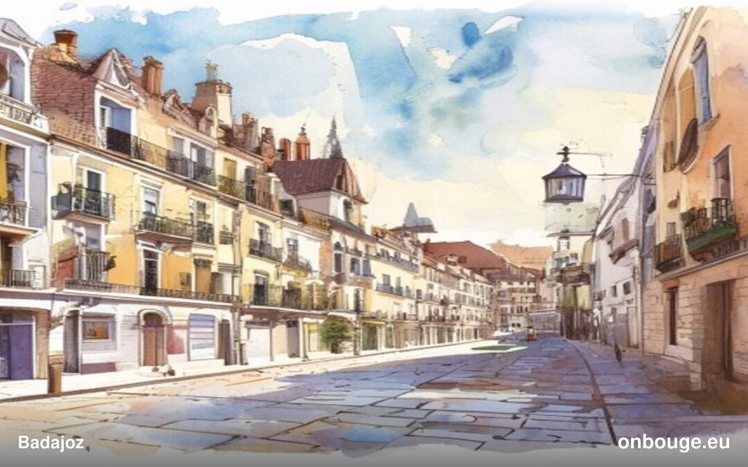 Aquarelle de Badajoz, Espagne