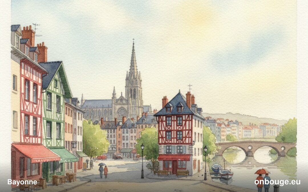 Aquarelle de Bayonne