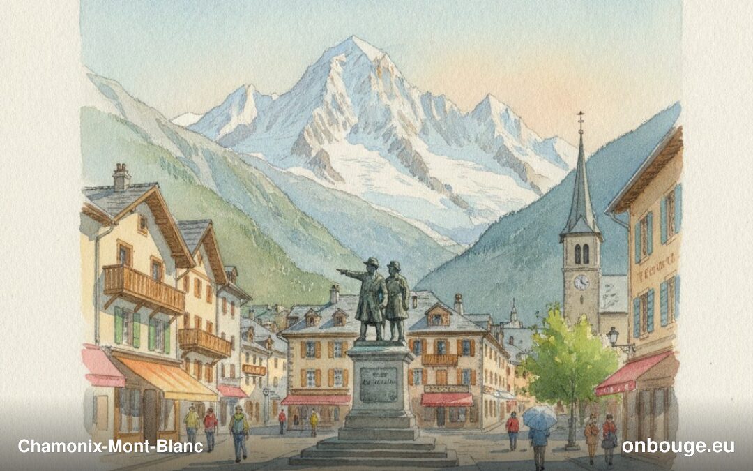 Aquarelle de Chamonix-Mont-Blanc