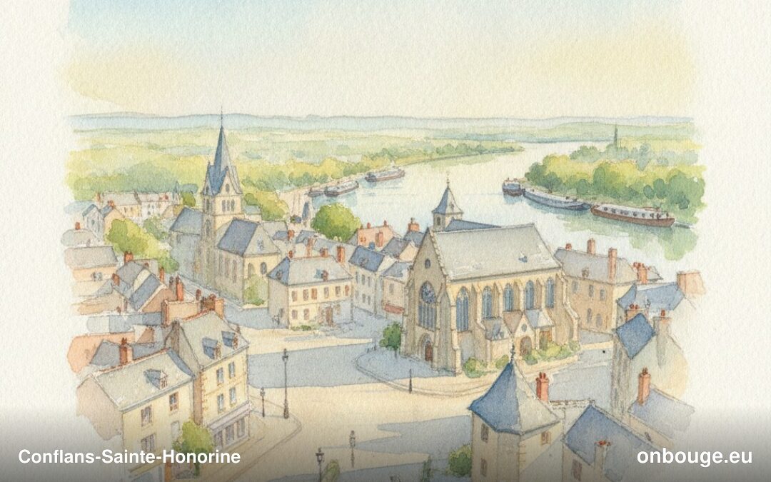 Aquarelle de Conflans-Sainte-Honorine