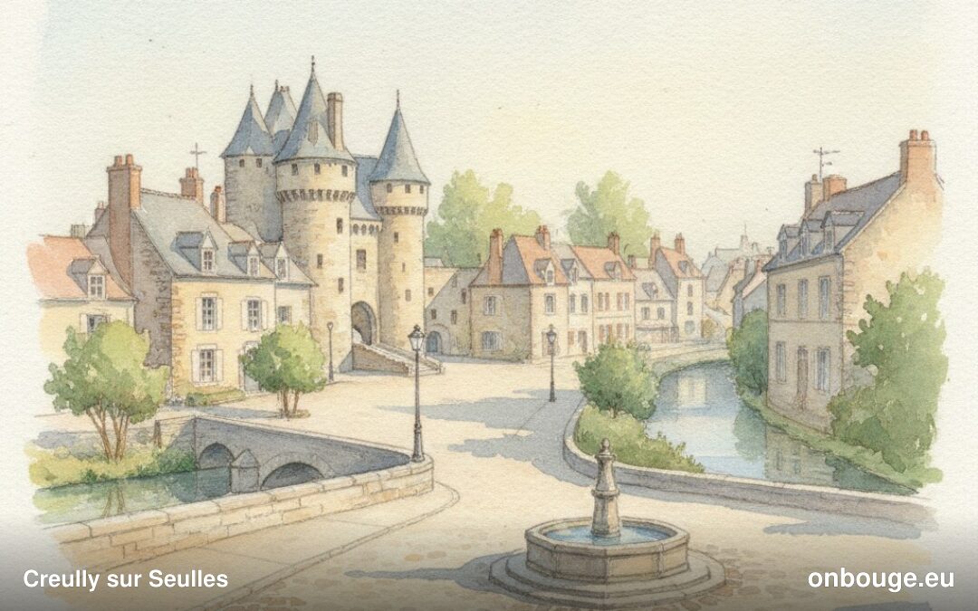 Aquarelle de Creully sur Seulles