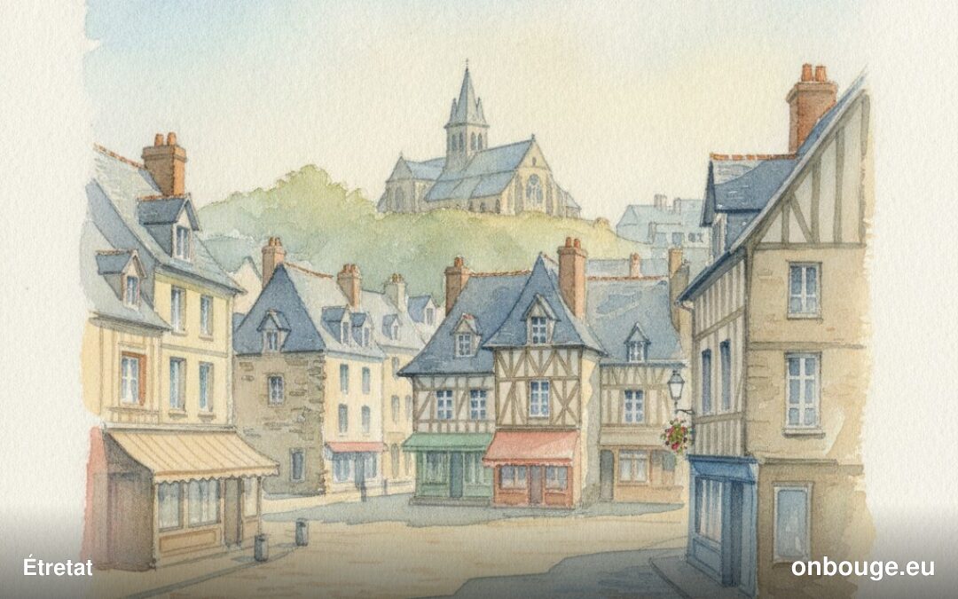 Aquarelle de Étretat
