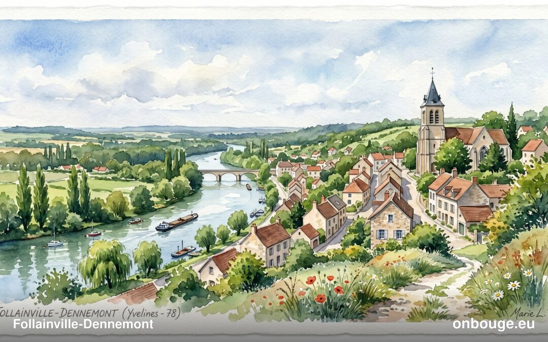 Aquarelle de Follainville-Dennemont