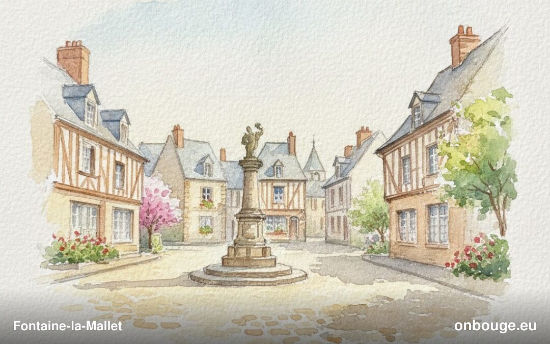 Aquarelle de Fontaine-la-Mallet