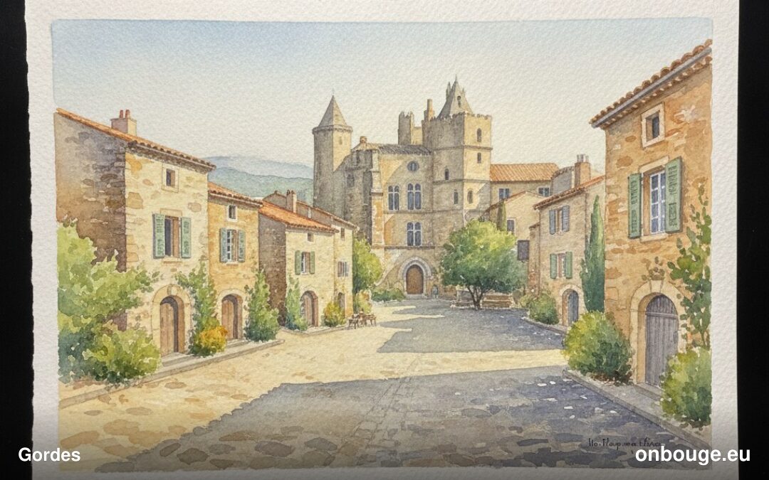 Aquarelle de Gordes