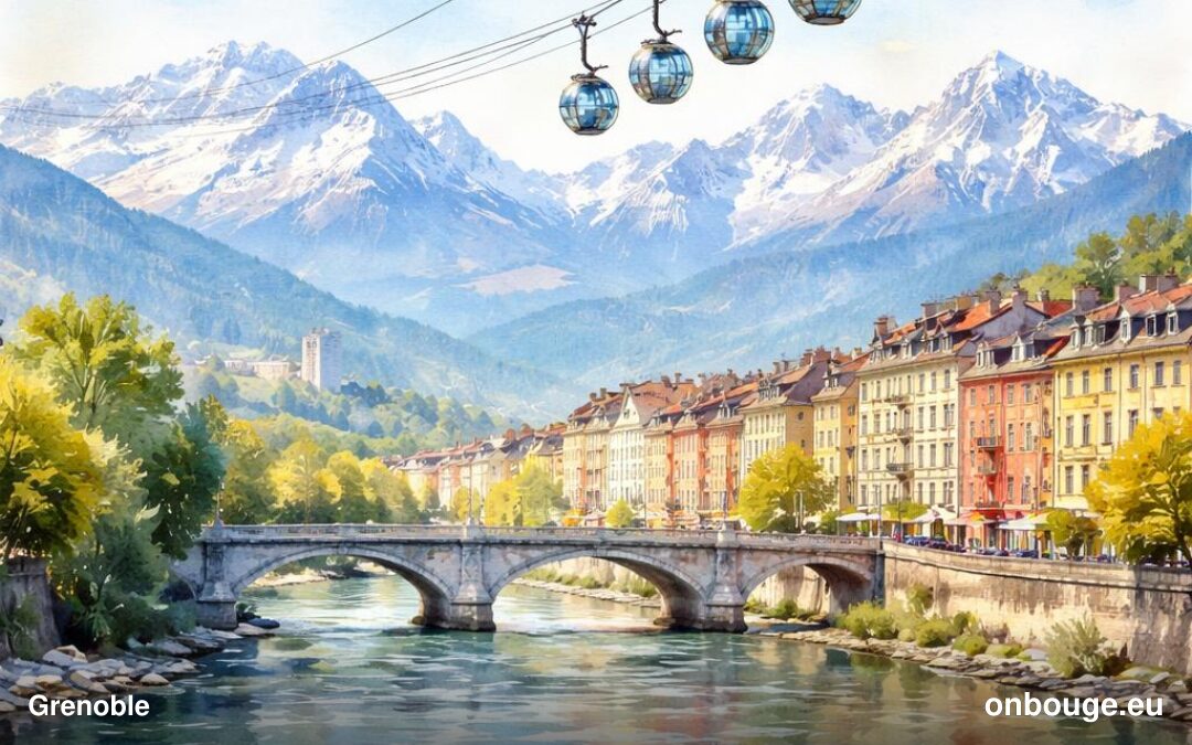 Aquarelle de Grenoble