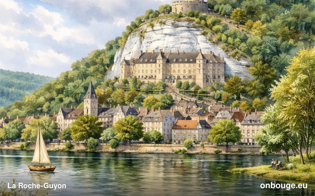Aquarelle de La Roche-Guyon