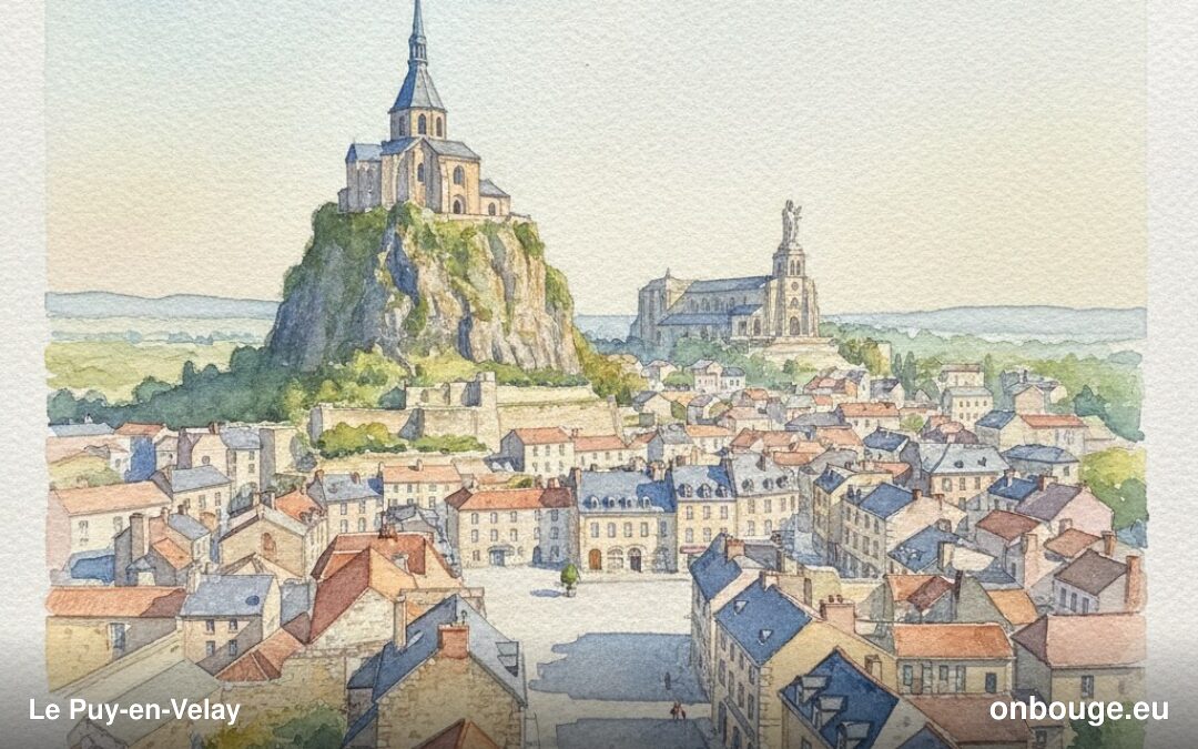 Aquarelle de Le Puy-en-Velay
