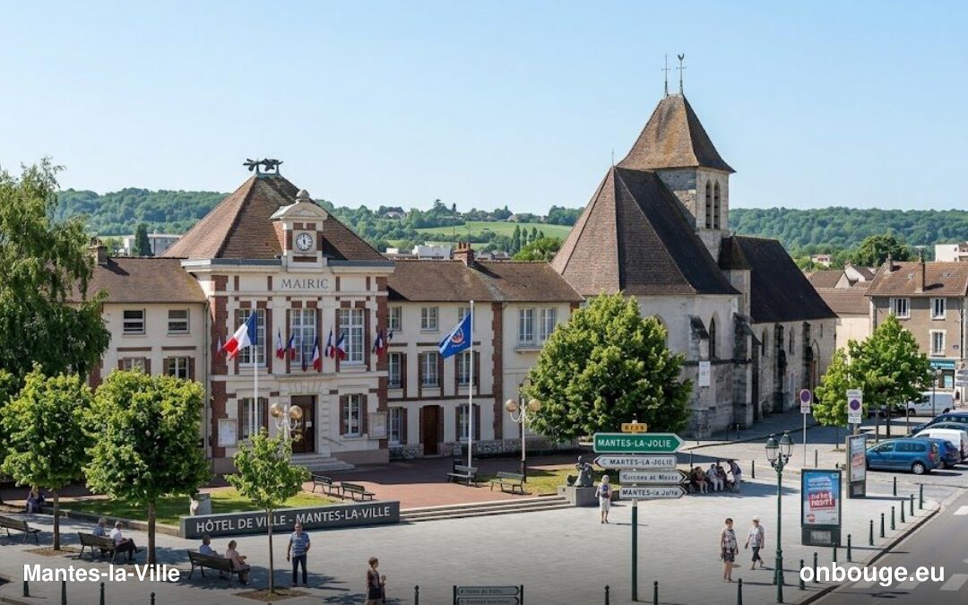 Aquarelle de Mantes-la-Ville