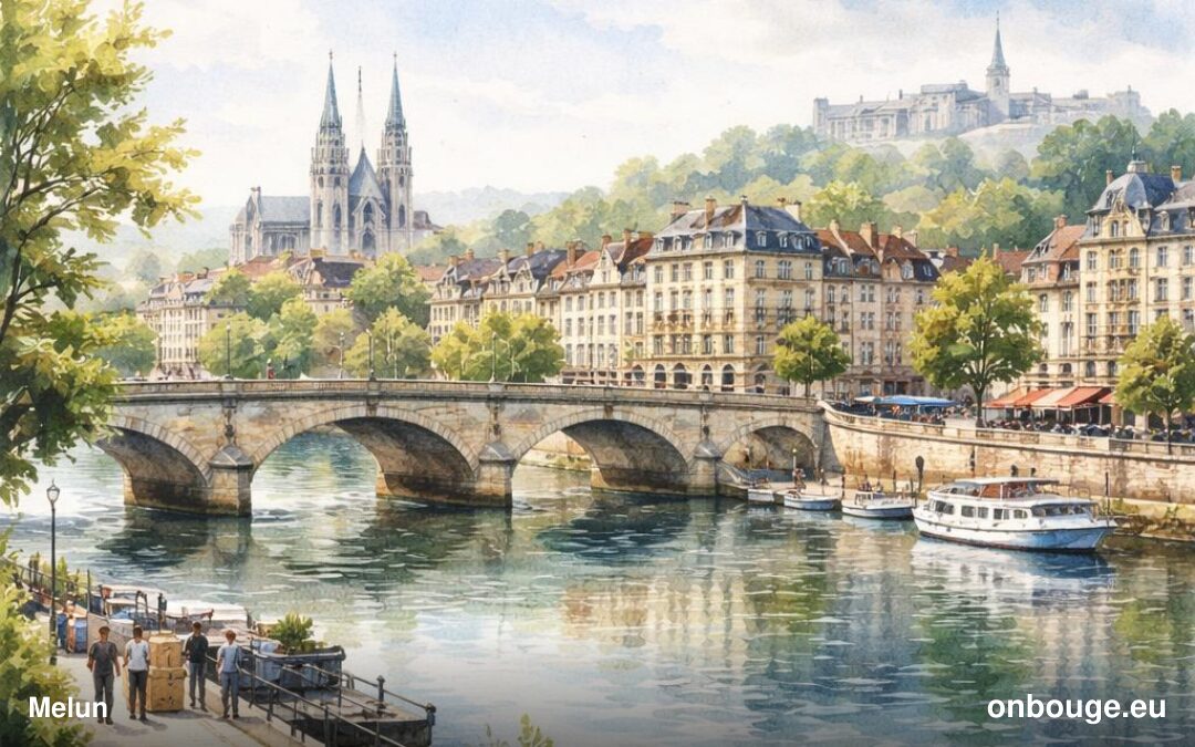 Aquarelle de Melun