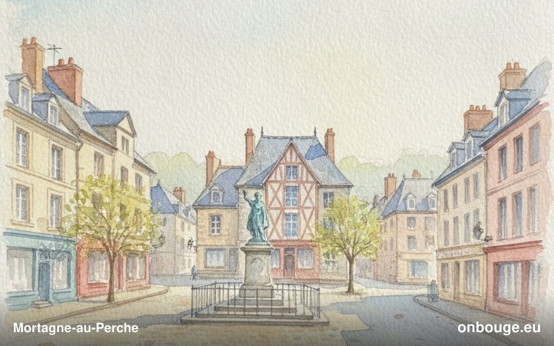 Aquarelle de Mortagne-au-Perche
