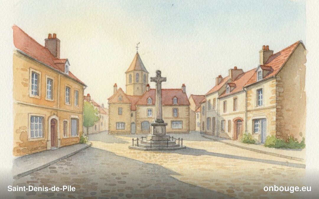 Aquarelle de Saint-Denis-de-Pile