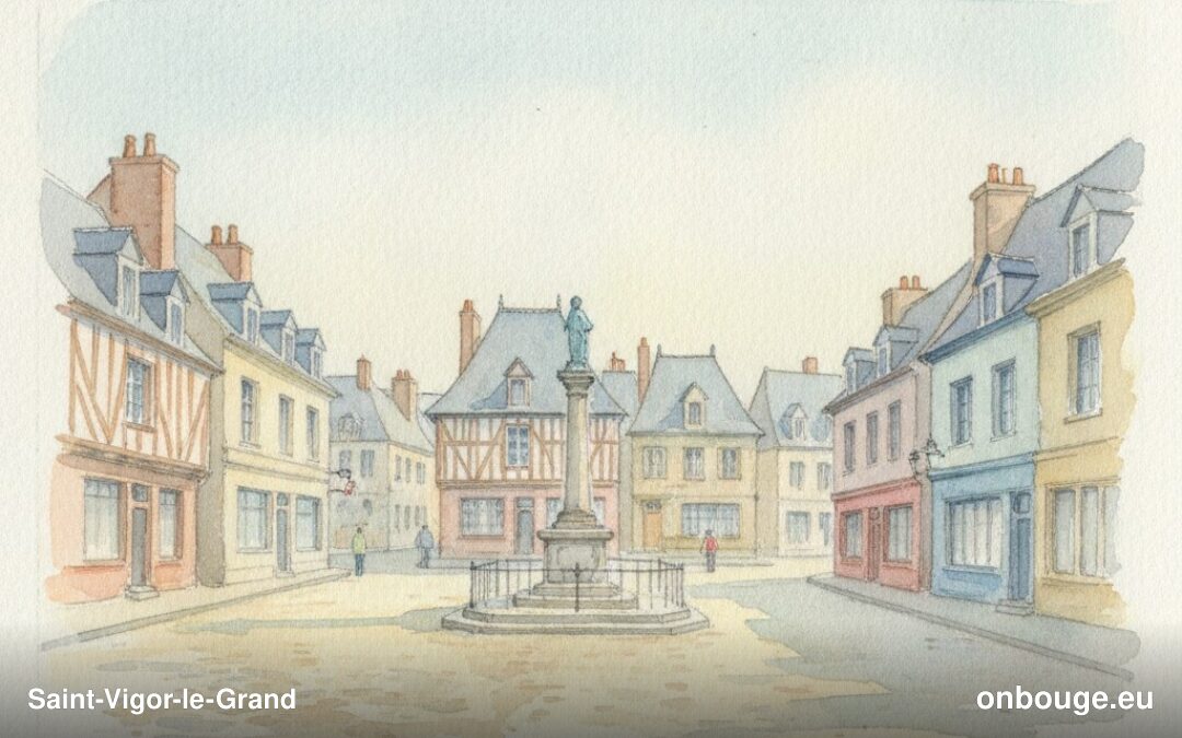 Watercolor of Saint-Vigor-le-Grand