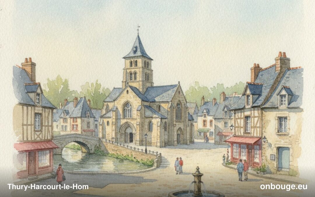 Aquarelle de Thury-Harcourt-le-Hom