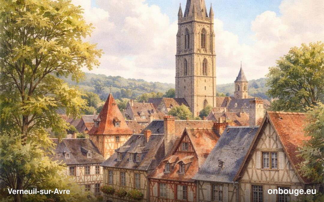 Aquarelle de Verneuil-sur-Avre