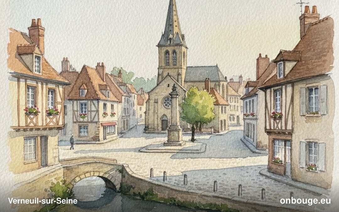 Aquarelle de Verneuil-sur-Seine