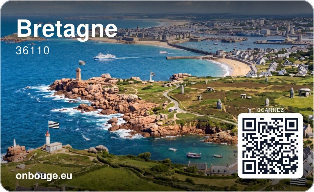 Aquarelle Bretagne — carte OnBouge avec QR
