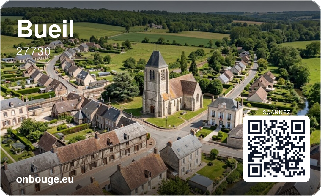 Bueil — carte OnBouge avec QR code