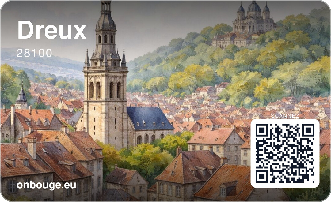 Dreux — carte OnBouge avec QR code