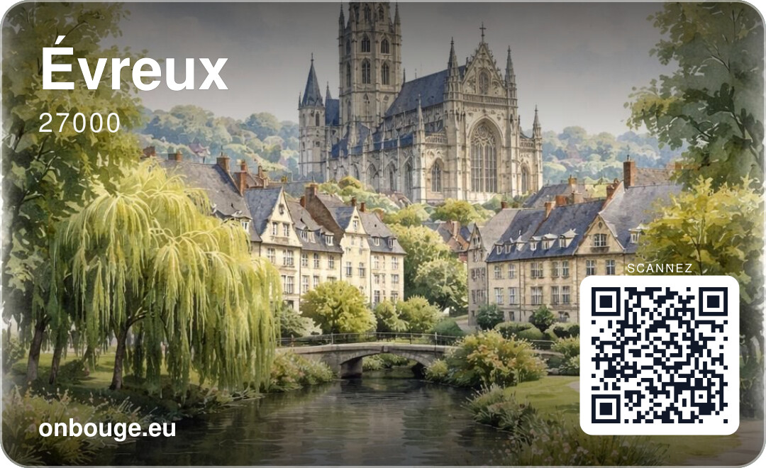 Évreux — carte OnBouge avec QR code