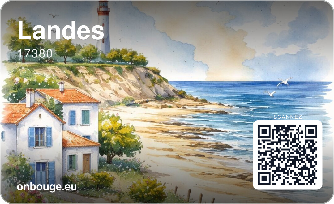 Aquarelle Landes — carte OnBouge avec QR