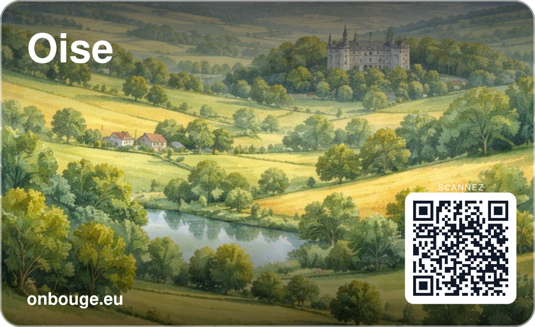 Aquarelle Oise — carte OnBouge avec QR