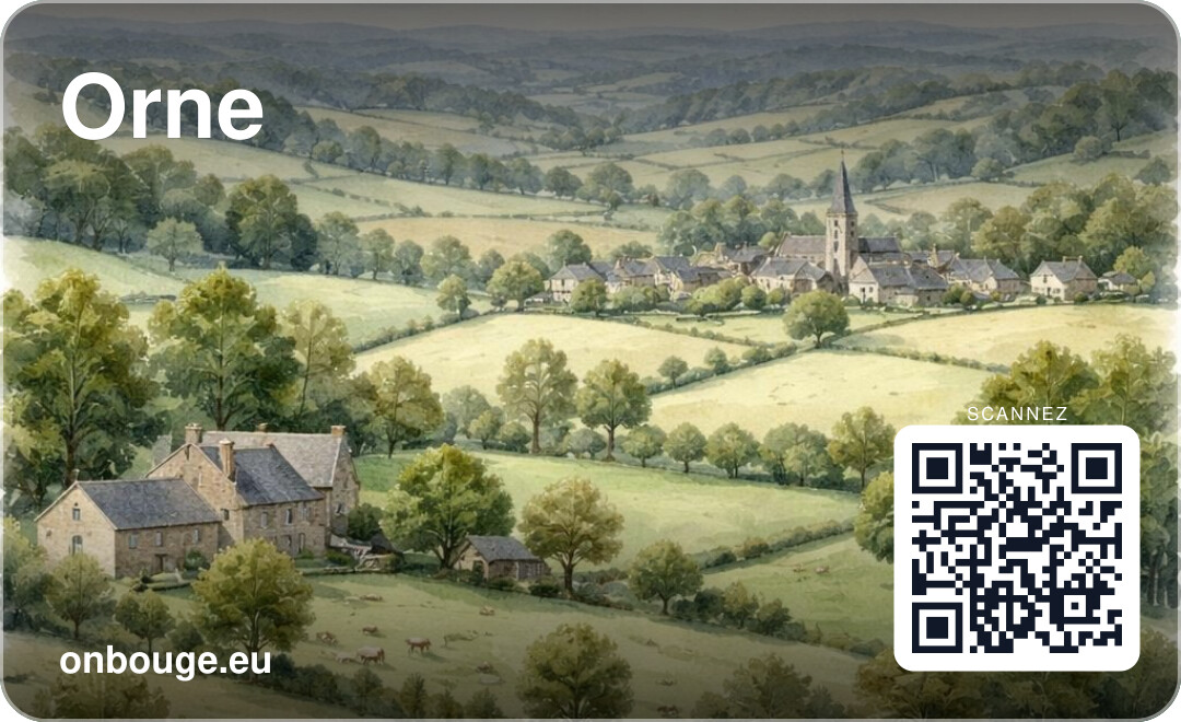Aquarelle Orne — carte OnBouge avec QR