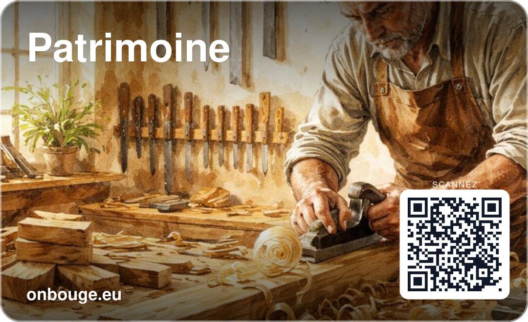 Les métiers du patrimoine — carte OnBouge avec QR code