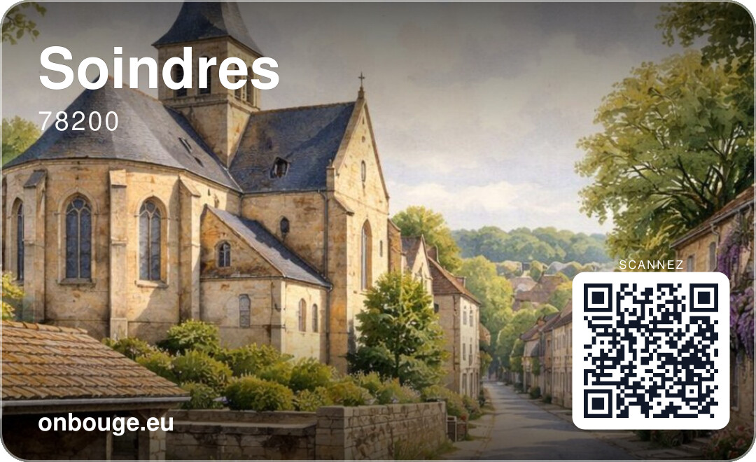 Soindres — carte OnBouge avec QR code