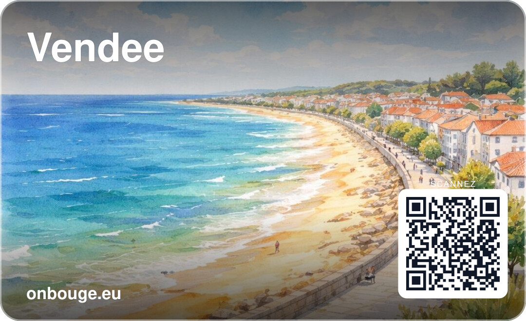 Aquarelle Vendée — carte OnBouge avec QR