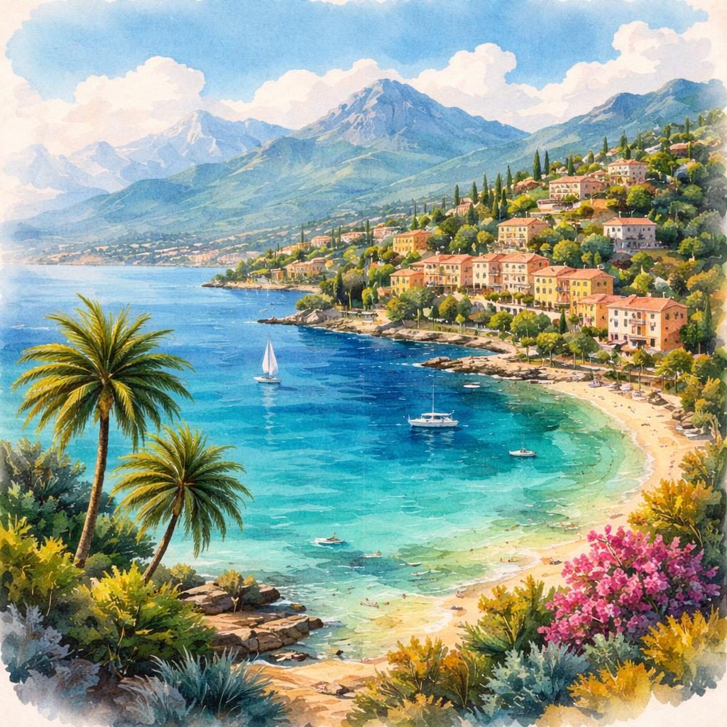 Alpes-Maritimes — illustration départementale (aquarelle de la ville à venir)