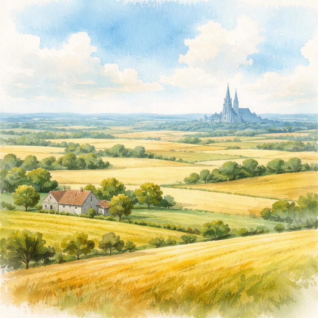 Eure-et-Loir — illustration départementale (aquarelle de la ville à venir)