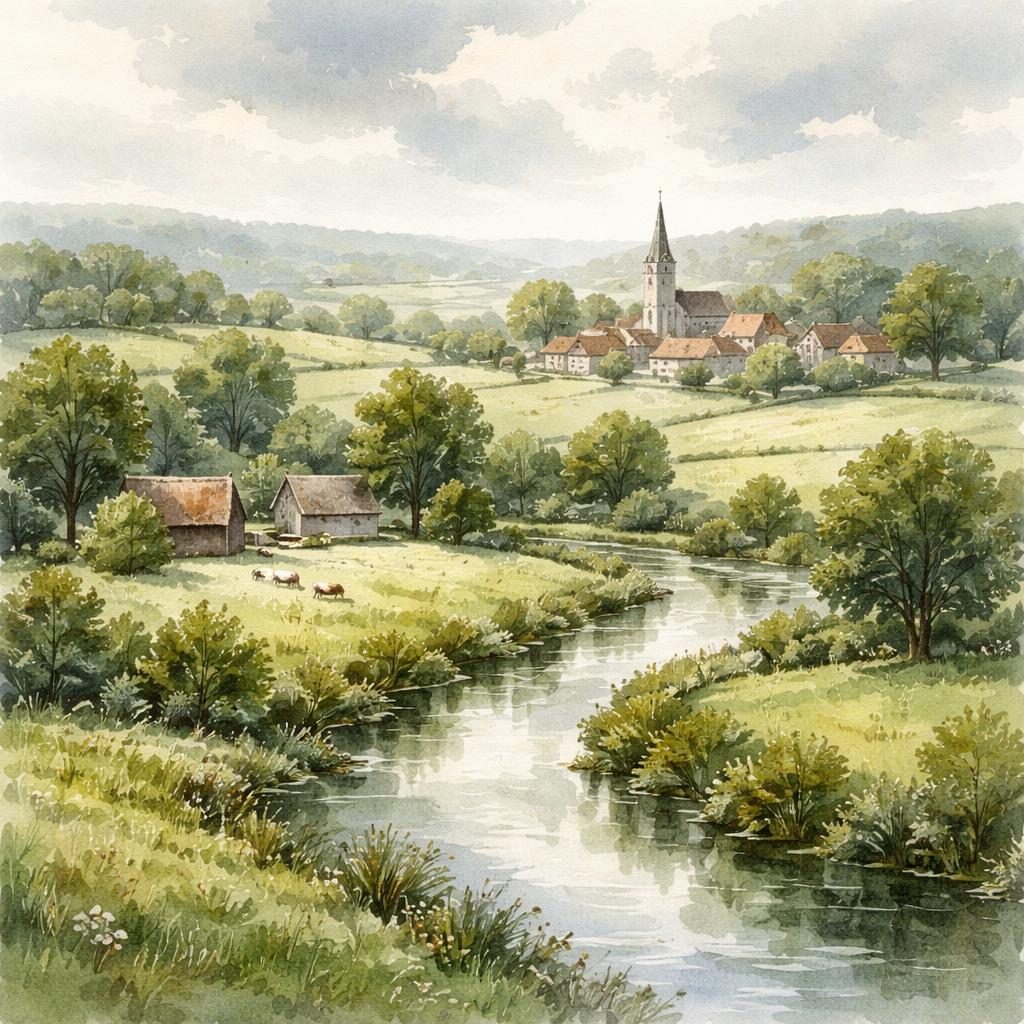 Eure — illustration départementale (aquarelle de la ville à venir)