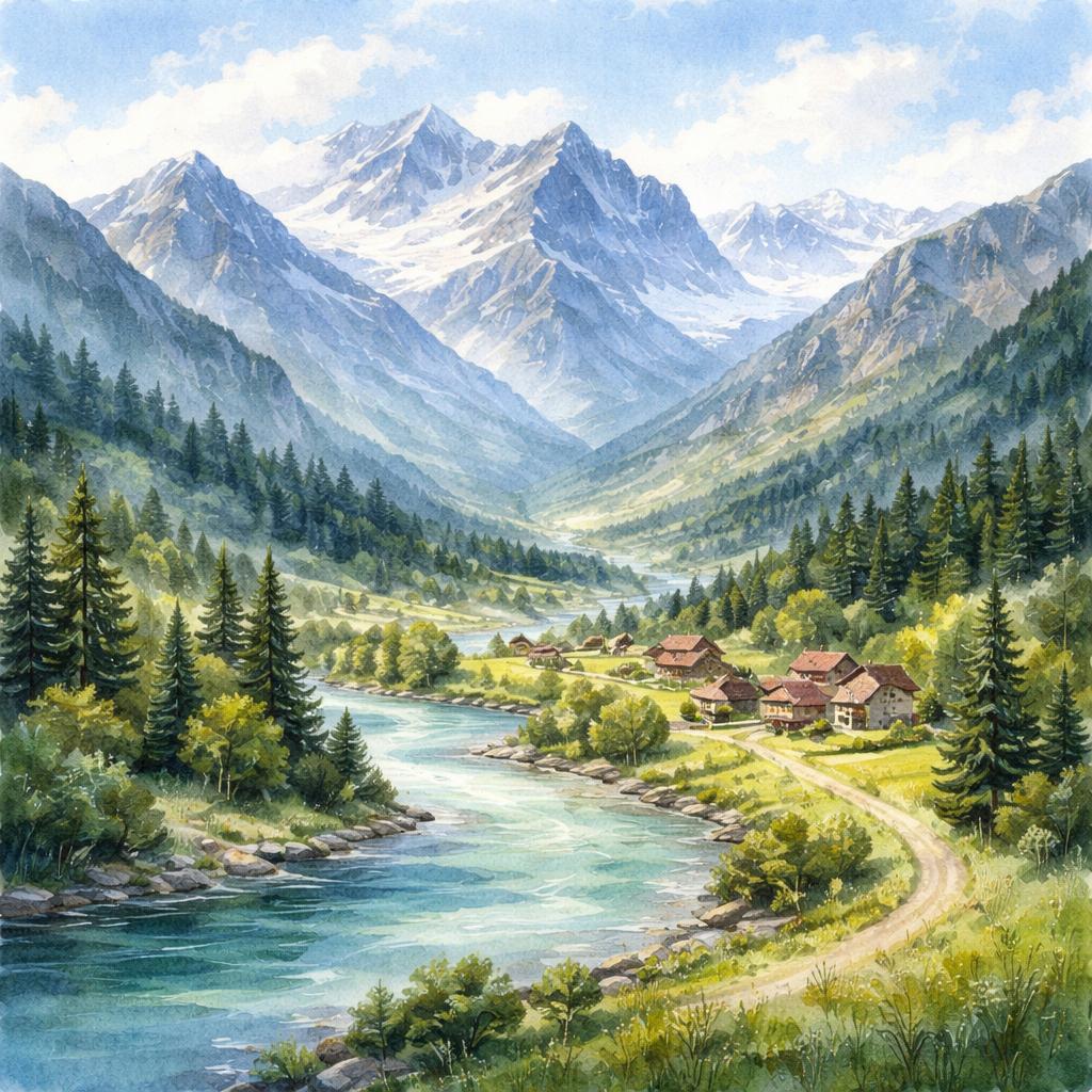Isère — illustration départementale (aquarelle de la ville à venir)