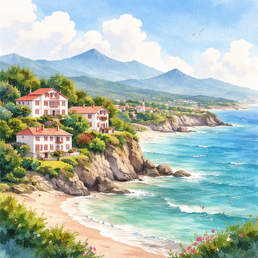 Pyrénées-Atlantiques — illustration départementale (aquarelle de la ville à venir)