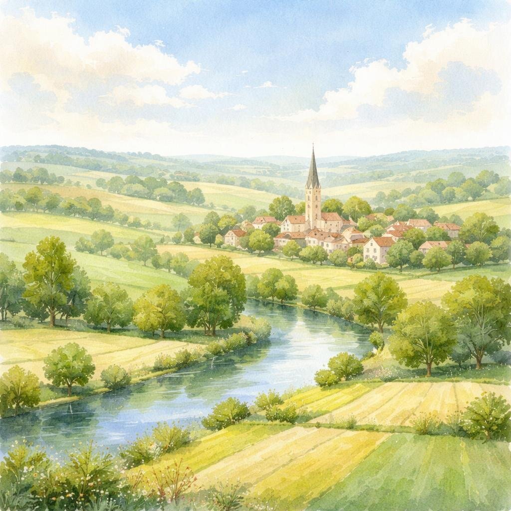 Vienne — illustration départementale (aquarelle de la ville à venir)
