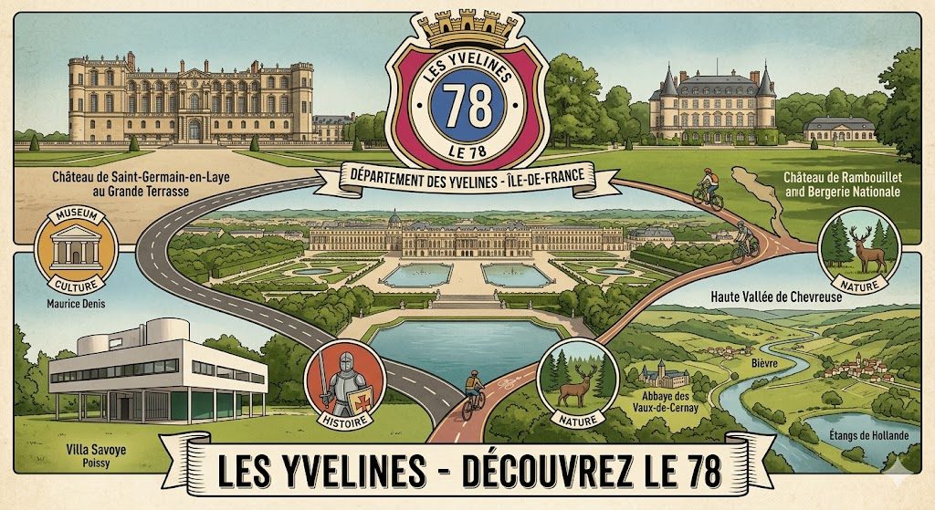 Yvelines — illustration départementale (aquarelle de la ville à venir)