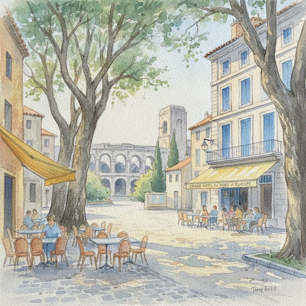 Arles — aquarelle — France
