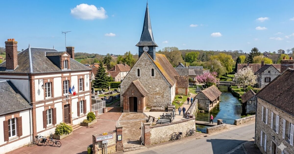 Arnières-sur-Iton — aquarelle — France