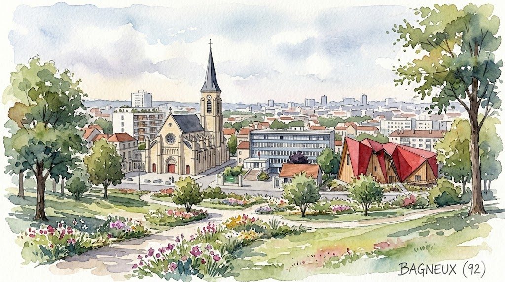 Bagneux — aquarelle — France