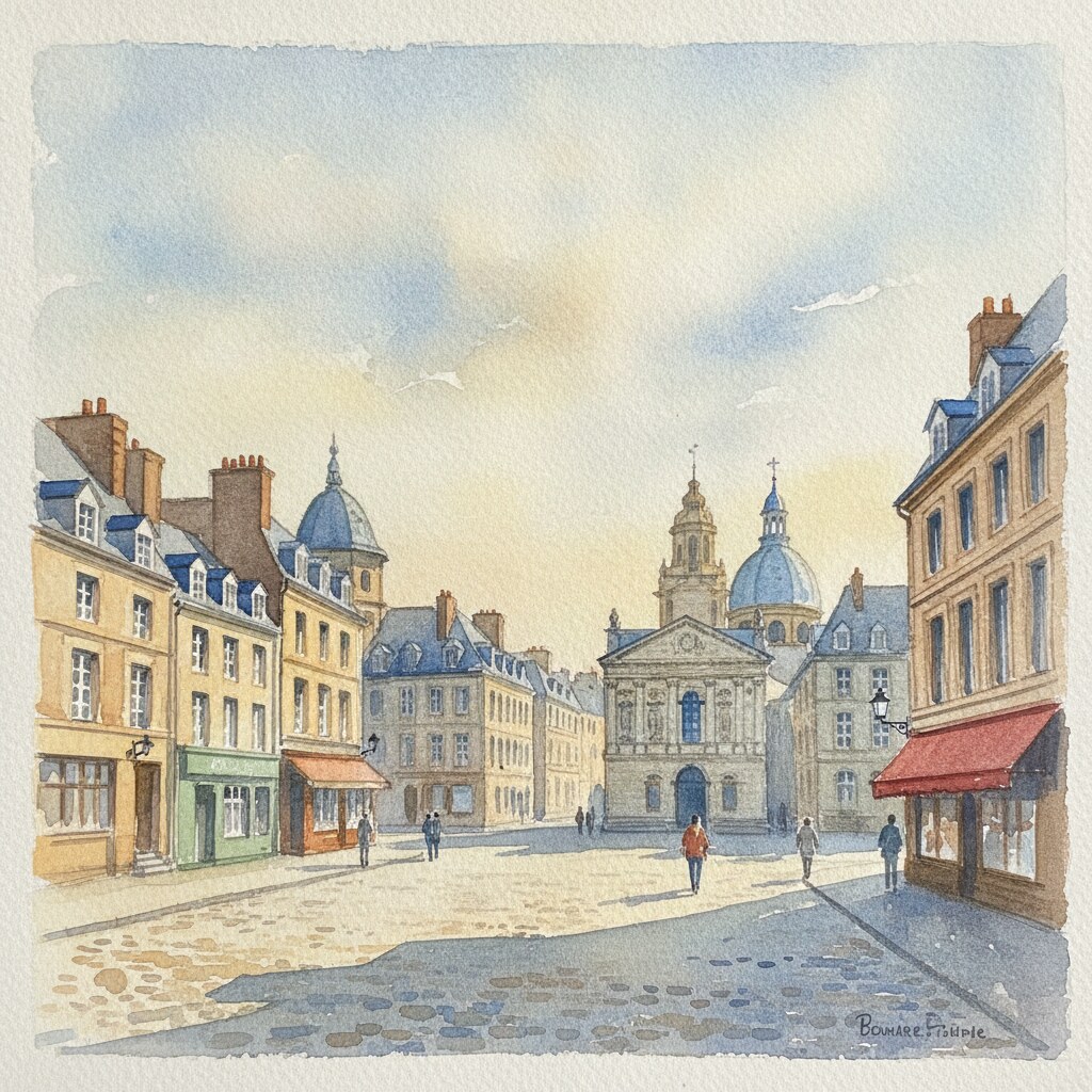 Boulogne-sur-Mer — aquarelle — France