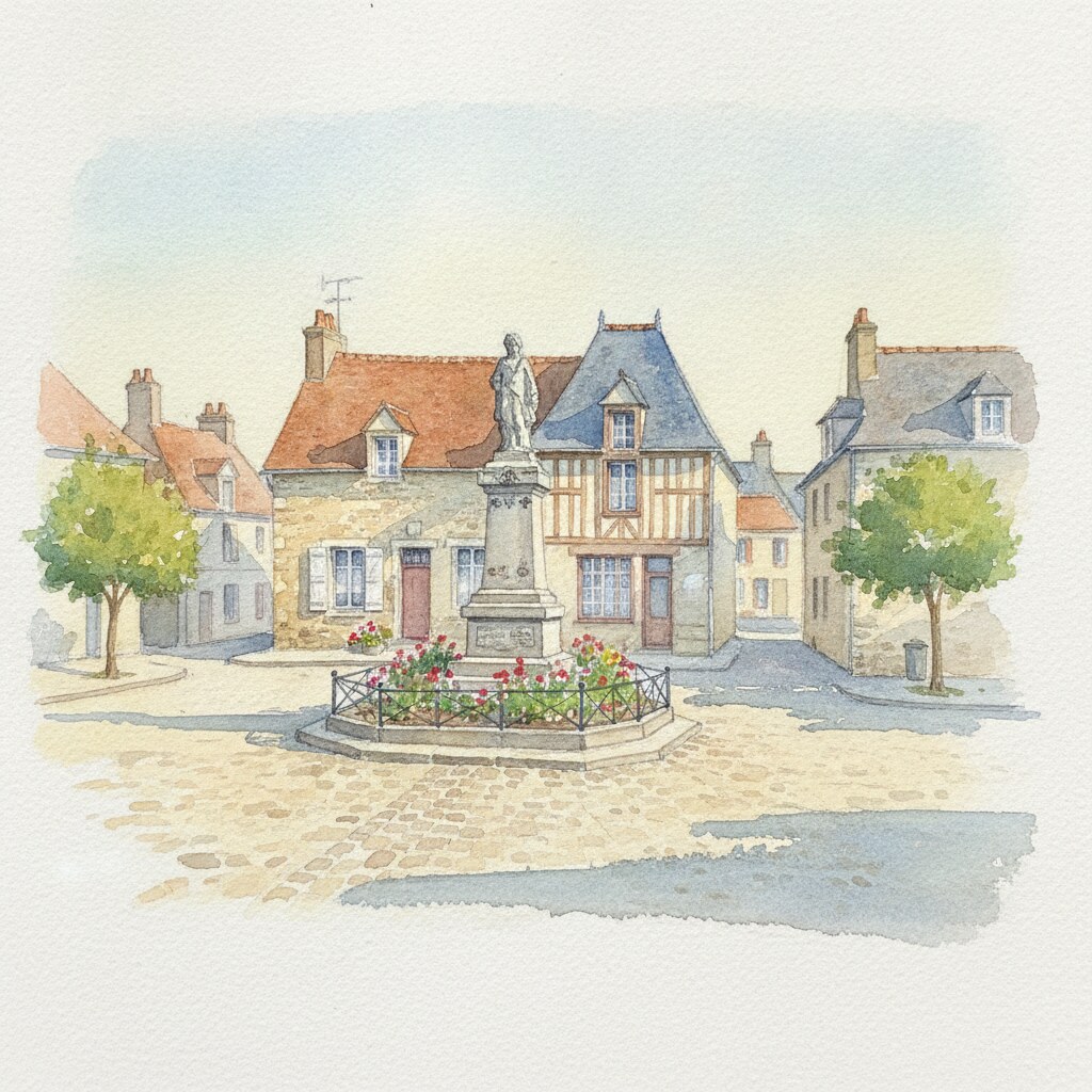 Bourguébus — aquarelle — France