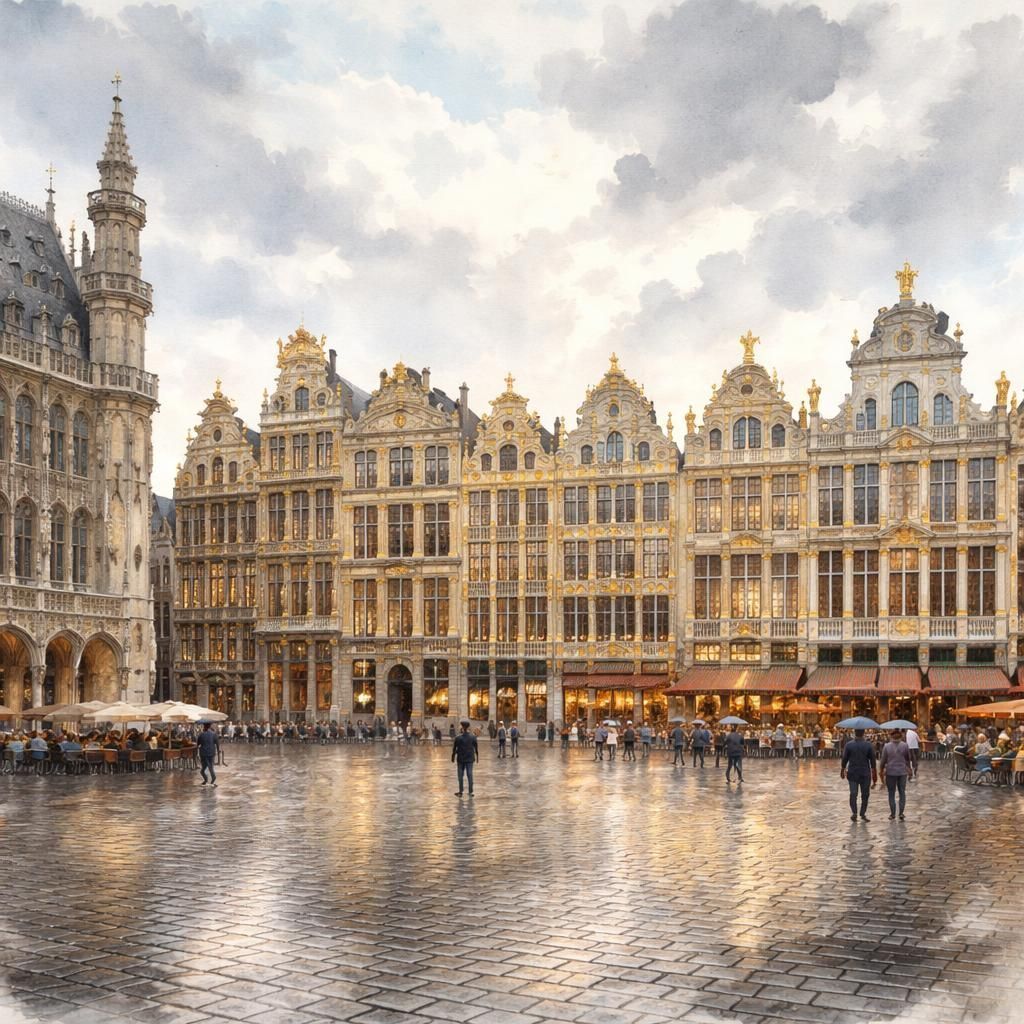 Aquarelle de Bruxelles