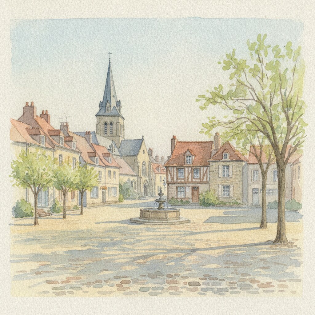 Carrières-sous-Poissy — aquarelle — France