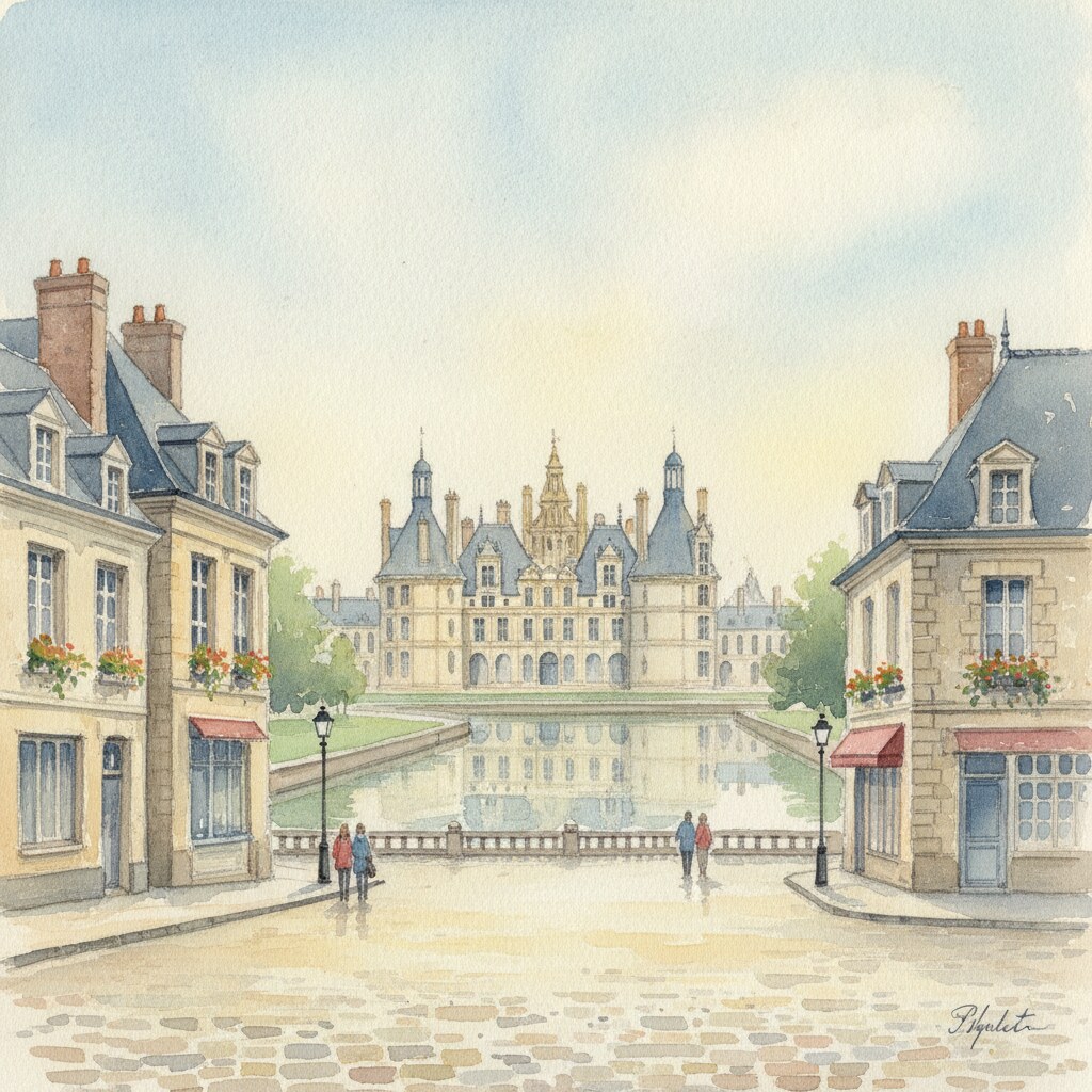 Chantilly — aquarelle — France