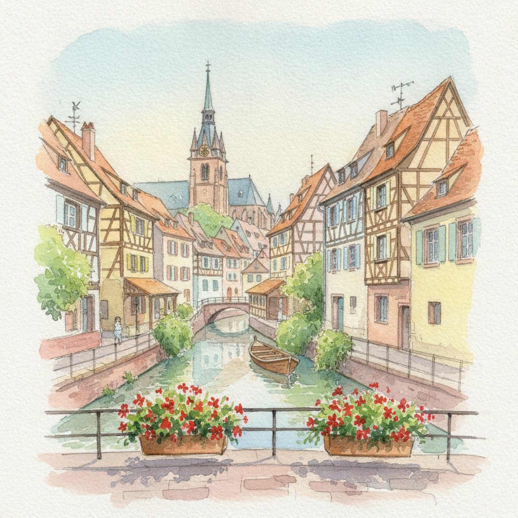 Colmar — aquarelle — France