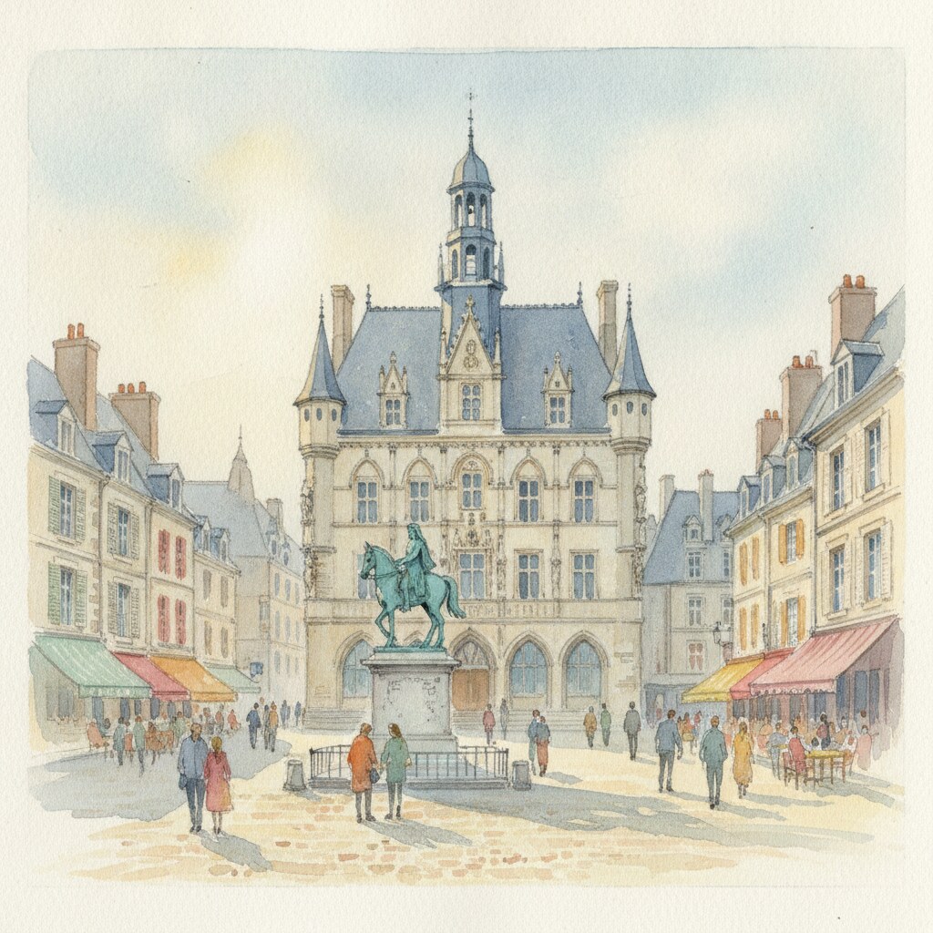 Compiègne — aquarelle — France