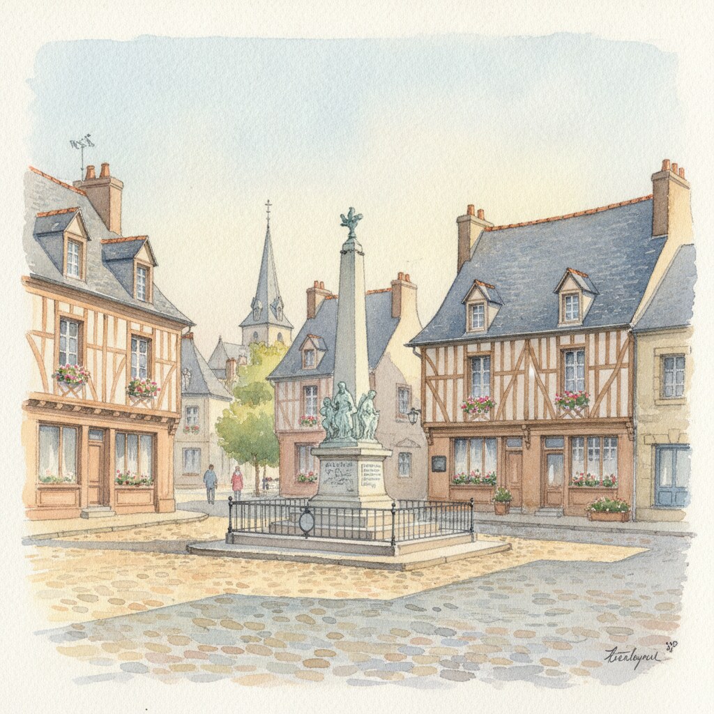 Cormelles-le-Royal — acuarela — Francia