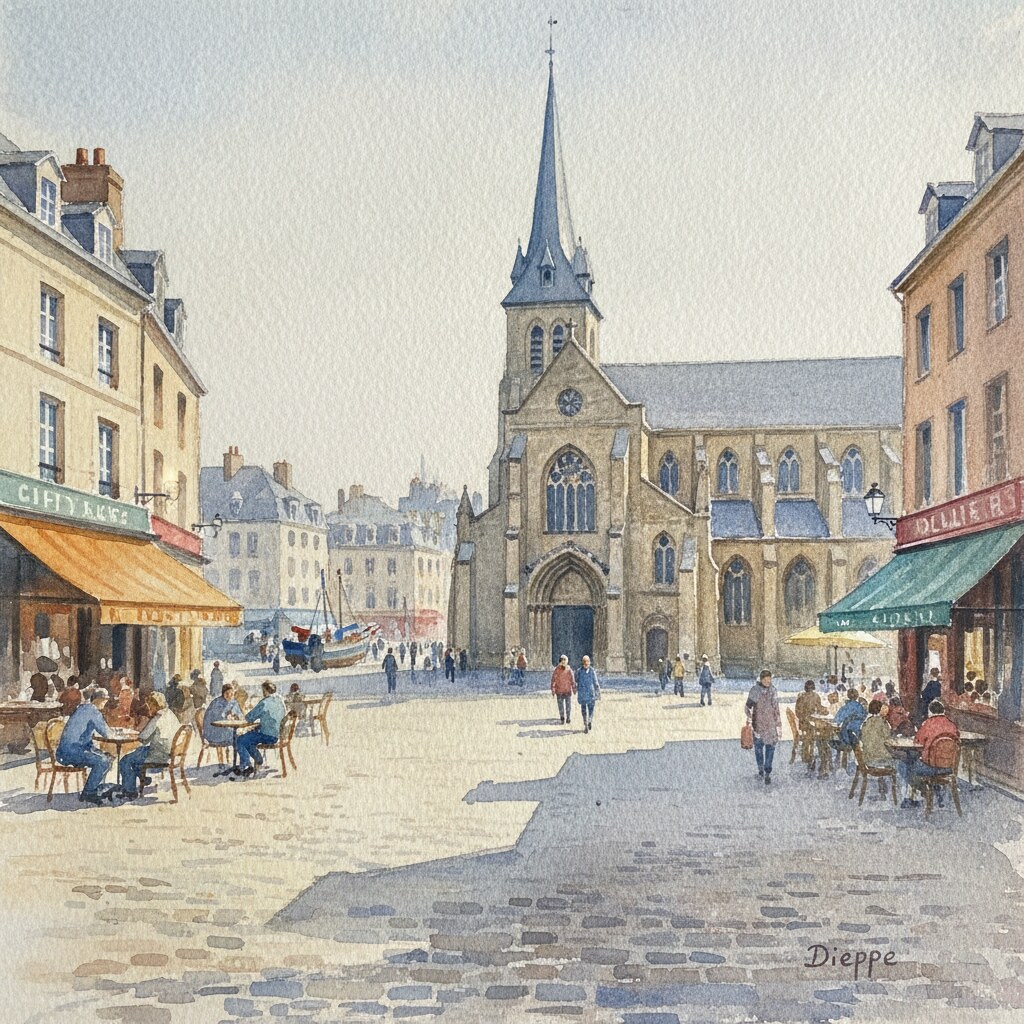 Dieppe — aquarelle — France