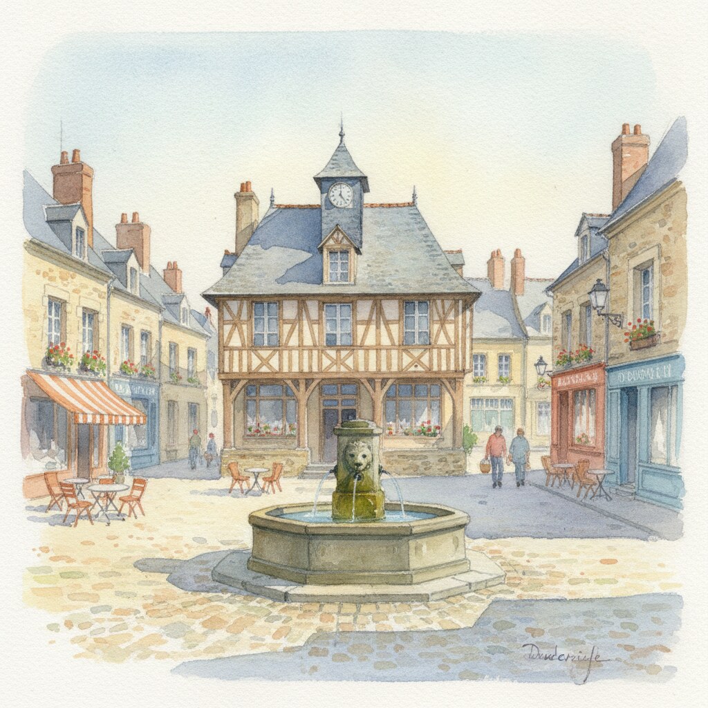 Doudeville — acuarela — Francia